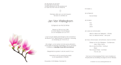 Jan Van Walleghem - Wase Begrafenissen