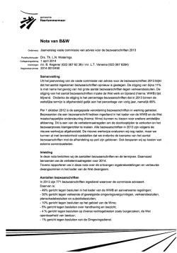 Jaarverslag vaste commissie van advies voor de bezwaarschriften