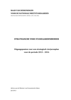 Strategische Visie Standaardenbeheer 2013-2016