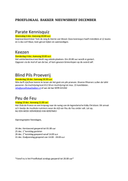 Parate Kennisquiz Keezen Blind Pils Proeverij Peu de Feu