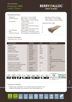 Infos Techniques Pureloc Pro