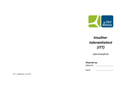 Insuline tolerantie test - AZ Sint