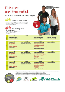 Download hier het schema van oktober.