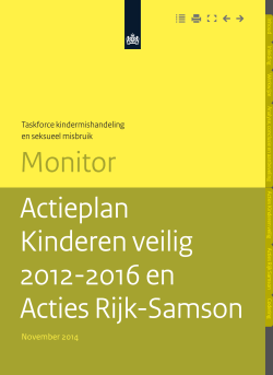 Monitor november 2014 - Taskforce kindermishandeling en