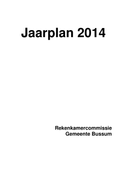 Jaarplan 2014 - Gemeente Bussum