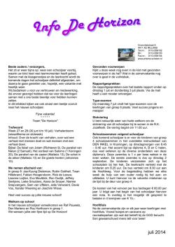 Infoblad juli 2014 - Horizon