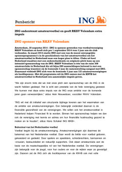 ING sponsor van RKAV Volendam