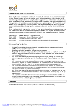 Dipl.ing. Birgit Hopff, projectmanager Birgit Hopff is