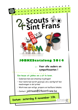 Jobteam Dag - Scouts 24 Sint Frans