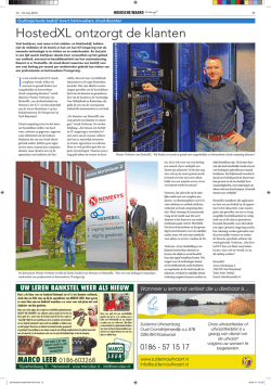 HostedXL interview in Hoeksche Waard Exclusief, uitgave mei 2014