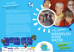 Flyer 2014 - Wandelen voor Water Enschede 2014