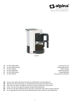 SF-7657 EN SF-7657 Coffee Maker Instruction for use DE SF