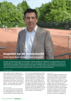 Inspelen op de tennismarkt