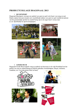 Jaarverslag &ndash; Bijlage 3 &ndash; Productcollage in PDF 2013