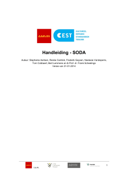 Handleinding SODA - Erfgoedcel Brussel