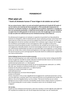 Persbericht einde pilot cellulosvezels (PDF