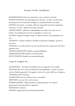 Een paar Tiroolse specialiteiten&hellip;