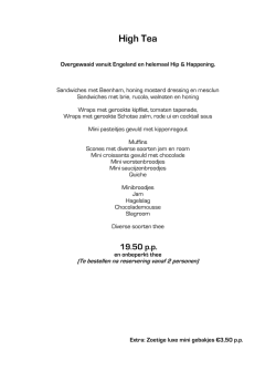 High Tea 2014 - Restaurant Bastille