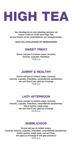 High Tea arrangementen (PDF) - Kozee