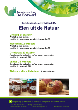 Herfstvakantie Eten uit de Natuur