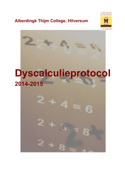 Dyscalculieprotocol - Verenigde Scholen JA Alberdingk Thijm