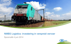NMBS Logistics: investering in verspreid vervoer