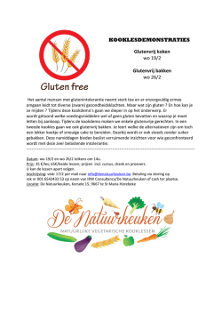 KOOKLESDEMONSTRATIES Glutenvrij koken