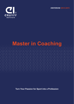 Master in Coaching - Cruyff Institute