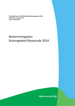 Bestemmingsplan Buitengebied Rijnwoude 2014
