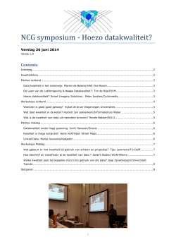 NCG symposium - Hoezo datakwaliteit? (pdf)