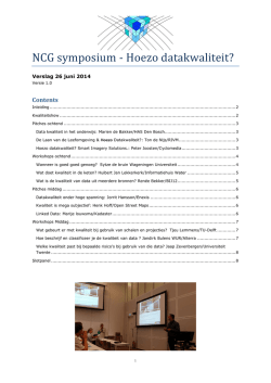 NCG symposium - Hoezo datakwaliteit? (pdf)
