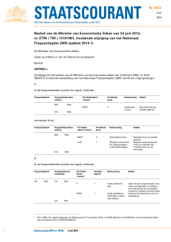 NPF tussentijdse wijziging pakket 2014-1 (Stcrt