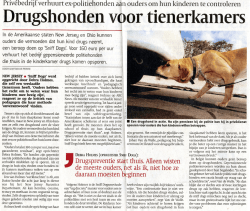 Drugshonden voor tienerkamers