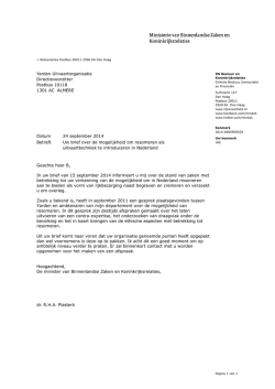 "Afschrift brief aan uitvaartorganisatie Yarden