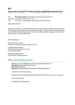 Inspraakreactie - Zuid