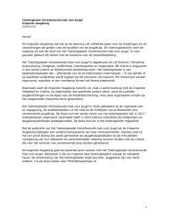 Inspectie Jeugdzorg Toetsingskader Verantwoorde hulp voor jeugd