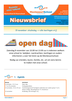 nieuwsbrief 9 - Montessorischool Oosterhout