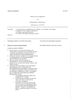 Openbare notulen van 1 juli 2014