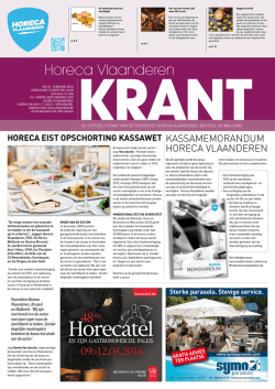 Januari 2014 - Horeca Vlaanderen