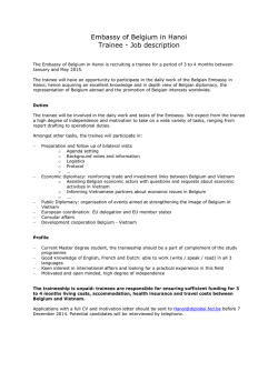 Job description trainee