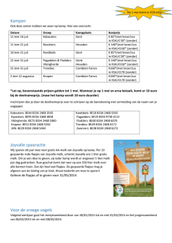 Info kampen - KSA Oostende