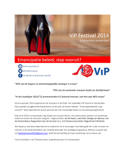 8 november 2014 landelijk ViP Festival in Amsterdam