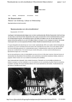 Jet Bussemaker - Art4u Kunsteducatie