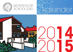 Kalender 2014-2015 (pdf) - Montessorischool-Zuid