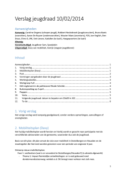 Jeugdraad verslag 10 februari 2014