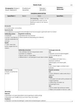 Groepsplan=Handelingsplan - Trans-Plan
