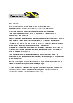 meer info - Zwemclub Sos Gent