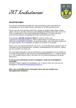 Het 1ste JKT Kruikentoernooi