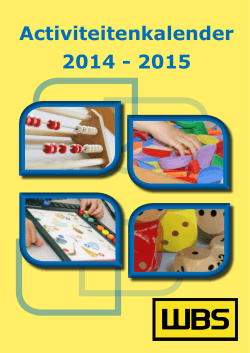 Activiteitenkalender 2014 - 2015