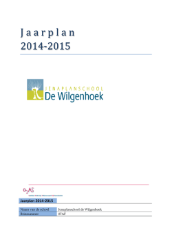 Jaarplan 2014-2015